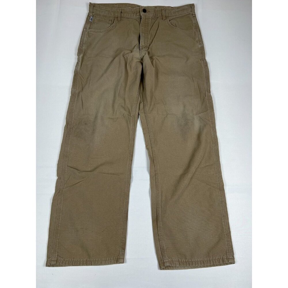 Carhartt Men’s 38 x 32 Beige FR Midweight Canvas Work Pants